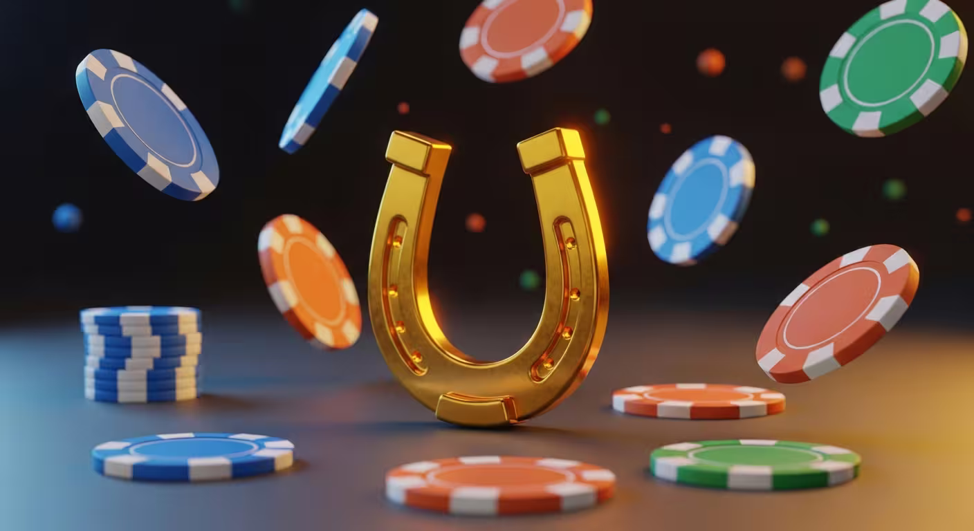 Casino-Chips und Bonusmünzen, die BetClowns Willkommensangebote und Freispiele symbolisieren